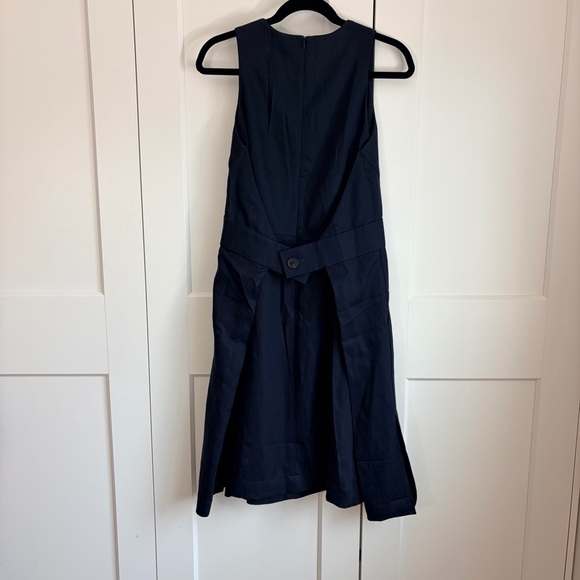 M.M.Lafleur Navy Estela A-Line Sleeveless Dress Everyday Twill | 4 - Picture 2 of 9